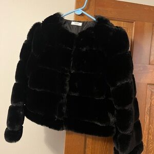 Black Faux Fur Jacket